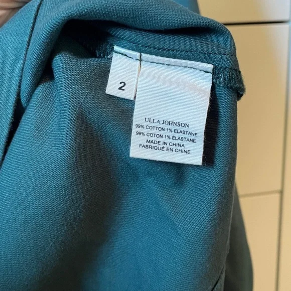Ulla Johnson Malie Denim Top in Teal Size 2 - Picture 2 of 16